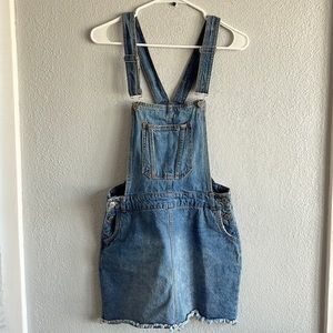 Love Tree Denim Overalls with Skirt